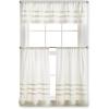 imageMartha Stewart Waters Edge Tufted 3Piece Window Curtain Valance amp Tiers Set 36 White