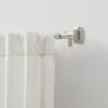 imageMartha Stewart Wellington Curtain Rod for Windows 36 to 66 inches Adjustable Length 1 inch Diameter Metal Curtain Rod with Finials 36  66 Matte NickelNickel