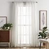 imageMartha Stewart Dot Embroidery Sheer Rod Pocket Window Curtain Panel Pair 84 ChampagneChampagne