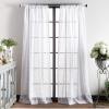 imageMartha Stewart Hourglass Embroidery Rod Pocket Window Curtain Panel Pair 95 WhiteWhite