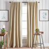 imageMartha Stewart Lido Linen Blackout Foam Lined Rod PocketBack Tab Window Curtain Panel Pair 84 WhiteLinen