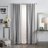 imageMartha Stewart Park Avenue Metallic Blackout Back Tab Window Curtain Panel Pair 84 BlushSilver