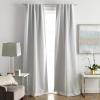 imageMartha Stewart Park Avenue Metallic Blackout Back Tab Window Curtain Panel Pair 84 BlushWhite