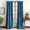 imageMartha Stewart Sherwood Velvet Grommet Window Curtain Panel Pair 84 TealTeal
