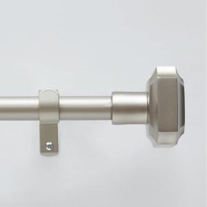 imageMartha Stewart Wellington Curtain Rod for Windows 36 to 66 inches Adjustable Length 1 inch Diameter Metal Curtain Rod with Finials 36  66 Matte NickelNickel