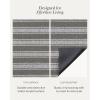 imageChilewich Martha by Martha Stewart Boardwalk Stripe Shag Mat  Premium IndoorOutdoor Utility Rug for Entryway Kitchen Dining Room Bathroom Patio  Waterproof Backing  Seaside  2x 3Walnut