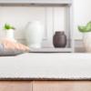 imageMartha Stewart x SAFAVIEH Area Rug Collection  8 x 10 Beige amp Ivory Handmade Wool Ideal for Living Room Bedroom Office Dining Space MSR9675BLight Blue  Ivory