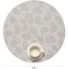 imageMartha by Martha Stewart  Chilewich Lemon Leaves Round Woven Placemats  15 Dining Table Mats  Reusable StainResistant IndoorOutdoor Tabletop Protection  Steel WoolSteel Wool