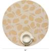 imageMartha by Martha Stewart  Chilewich Lemon Leaves Round Woven Placemats  15 Dining Table Mats  Reusable StainResistant IndoorOutdoor Tabletop Protection  Steel WoolGoldenrod