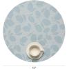 imageMartha by Martha Stewart  Chilewich Lemon Leaves Round Woven Placemats  15 Dining Table Mats  Reusable StainResistant IndoorOutdoor Tabletop Protection  Steel WoolRobins Egg
