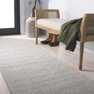 imageMartha Stewart x SAFAVIEH Area Rug Collection  8 x 10 Beige amp Ivory Handmade Wool Ideal for Living Room Bedroom Office Dining Space MSR9675BDark GreenIvory