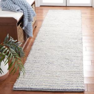 imageMartha Stewart x SAFAVIEH Area Rug Collection  8 x 10 Ivory amp Beige Handmade Wool Ideal for Living Room Bedroom Office Dining Space MSR9650BIvoryBlue