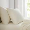 imageMartha Stewart  Queen Size Sheet Set Crisp amp Tailored Sheets with a Smooth Cotton Percale Feel  Striped Bed Sheets with Matching Pillowcases amp Fitted Sheet Leaf Stripe PinkStripe Yellow