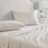 imageMartha Stewart  Queen Size Sheet Set Crisp amp Tailored Sheets with a Smooth Cotton Percale Feel  Striped Bed Sheets with Matching Pillowcases amp Fitted Sheet Leaf Stripe PinkFloral White