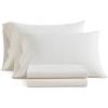 imageMartha Stewart  Queen Size Sheet Set Crisp amp Tailored Sheets with a Smooth Cotton Percale Feel  Striped Bed Sheets with Matching Pillowcases amp Fitted Sheet Leaf Stripe PinkStripe White