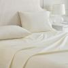 imageMartha Stewart  Queen Size Sheet Set Crisp amp Tailored Sheets with a Smooth Cotton Percale Feel  Striped Bed Sheets with Matching Pillowcases amp Fitted Sheet Leaf Stripe PinkStripe Yellow