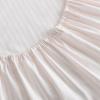 imageMartha Stewart  Queen Size Sheet Set Crisp amp Tailored Sheets with a Smooth Cotton Percale Feel  Striped Bed Sheets with Matching Pillowcases amp Fitted Sheet Leaf Stripe PinkTicking Stripe Pink