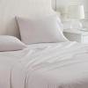 imageMartha Stewart  Queen Size Sheet Set Crisp amp Tailored Sheets with a Smooth Cotton Percale Feel  Striped Bed Sheets with Matching Pillowcases amp Fitted Sheet Leaf Stripe PinkPolka Dot Pink
