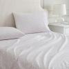 imageMartha Stewart  Queen Size Sheet Set Crisp amp Tailored Sheets with a Smooth Cotton Percale Feel  Striped Bed Sheets with Matching Pillowcases amp Fitted Sheet Leaf Stripe PinkFloral Stripe Pink