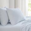 imageMartha Stewart  Queen Size Sheet Set Crisp amp Tailored Sheets with a Smooth Cotton Percale Feel  Striped Bed Sheets with Matching Pillowcases amp Fitted Sheet Leaf Stripe PinkPolka Dot Blue