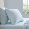 imageMartha Stewart  Queen Size Sheet Set Crisp amp Tailored Sheets with a Smooth Cotton Percale Feel  Striped Bed Sheets with Matching Pillowcases amp Fitted Sheet Leaf Stripe PinkStripe Blue