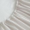 imageMartha Stewart  Queen Size Sheet Set Crisp amp Tailored Sheets with a Smooth Cotton Percale Feel  Striped Bed Sheets with Matching Pillowcases amp Fitted Sheet Leaf Stripe PinkGingham Beige