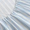 imageMartha Stewart  Queen Size Sheet Set Crisp amp Tailored Sheets with a Smooth Cotton Percale Feel  Striped Bed Sheets with Matching Pillowcases amp Fitted Sheet Leaf Stripe PinkFrancesca Stripe Blue