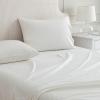 imageMartha Stewart  Queen Size Sheet Set Crisp amp Tailored Sheets with a Smooth Cotton Percale Feel  Striped Bed Sheets with Matching Pillowcases amp Fitted Sheet Leaf Stripe PinkDottie Stripe Yellow