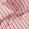 imageMartha Stewart  Queen Size Sheet Set Crisp amp Tailored Sheets with a Smooth Cotton Percale Feel  Striped Bed Sheets with Matching Pillowcases amp Fitted Sheet Leaf Stripe PinkRose Ribbon Red