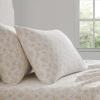 imageMartha Stewart  Queen Size Sheet Set Crisp amp Tailored Sheets with a Smooth Cotton Percale Feel  Striped Bed Sheets with Matching Pillowcases amp Fitted Sheet Leaf Stripe PinkFloral White
