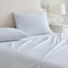 imageMartha Stewart  Queen Size Sheet Set Crisp amp Tailored Sheets with a Smooth Cotton Percale Feel  Striped Bed Sheets with Matching Pillowcases amp Fitted Sheet Leaf Stripe PinkPolka Dot Blue