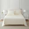 imageMartha Stewart  Queen Size Sheet Set Crisp amp Tailored Sheets with a Smooth Cotton Percale Feel  Striped Bed Sheets with Matching Pillowcases amp Fitted Sheet Leaf Stripe PinkStripe Yellow