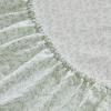imageMartha Stewart  Queen Size Sheet Set Crisp amp Tailored Sheets with a Smooth Cotton Percale Feel  Striped Bed Sheets with Matching Pillowcases amp Fitted Sheet Leaf Stripe PinkLeaves Green