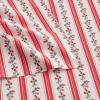 imageMartha Stewart  Queen Size Sheet Set Crisp amp Tailored Sheets with a Smooth Cotton Percale Feel  Striped Bed Sheets with Matching Pillowcases amp Fitted Sheet Leaf Stripe PinkRose Ribbon Red
