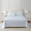 imageMartha Stewart  Queen Size Sheet Set Crisp amp Tailored Sheets with a Smooth Cotton Percale Feel  Striped Bed Sheets with Matching Pillowcases amp Fitted Sheet Leaf Stripe PinkPolka Dot Blue