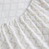 imageMartha Stewart  Queen Size Sheet Set Crisp amp Tailored Sheets with a Smooth Cotton Percale Feel  Striped Bed Sheets with Matching Pillowcases amp Fitted Sheet Leaf Stripe PinkLeaf Trellis Beige
