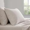 imageMartha Stewart  Queen Size Sheet Set Crisp amp Tailored Sheets with a Smooth Cotton Percale Feel  Striped Bed Sheets with Matching Pillowcases amp Fitted Sheet Leaf Stripe PinkLeaves Beige
