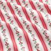 imageMartha Stewart  Queen Size Sheet Set Crisp amp Tailored Sheets with a Smooth Cotton Percale Feel  Striped Bed Sheets with Matching Pillowcases amp Fitted Sheet Leaf Stripe PinkRose Ribbon Red