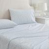imageMartha Stewart  Queen Size Sheet Set Crisp amp Tailored Sheets with a Smooth Cotton Percale Feel  Striped Bed Sheets with Matching Pillowcases amp Fitted Sheet Leaf Stripe PinkFloral Stripe Blue