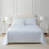 imageMartha Stewart  Queen Size Sheet Set Crisp amp Tailored Sheets with a Smooth Cotton Percale Feel  Striped Bed Sheets with Matching Pillowcases amp Fitted Sheet Leaf Stripe PinkPolka Dot Blue