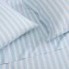 imageMartha Stewart  Queen Size Sheet Set Crisp amp Tailored Sheets with a Smooth Cotton Percale Feel  Striped Bed Sheets with Matching Pillowcases amp Fitted Sheet Leaf Stripe PinkLeaf Stripe Blue