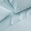 imageMartha Stewart  Queen Size Sheet Set Crisp amp Tailored Sheets with a Smooth Cotton Percale Feel  Striped Bed Sheets with Matching Pillowcases amp Fitted Sheet Leaf Stripe PinkSmall Gingham Blue