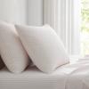 imageMartha Stewart  Queen Size Sheet Set Crisp amp Tailored Sheets with a Smooth Cotton Percale Feel  Striped Bed Sheets with Matching Pillowcases amp Fitted Sheet Leaf Stripe PinkTicking Stripe Pink