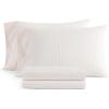 imageMartha Stewart  Queen Size Sheet Set Crisp amp Tailored Sheets with a Smooth Cotton Percale Feel  Striped Bed Sheets with Matching Pillowcases amp Fitted Sheet Leaf Stripe PinkTicking Stripe Pink