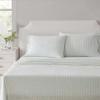 imageMartha Stewart  Queen Size Sheet Set Crisp amp Tailored Sheets with a Smooth Cotton Percale Feel  Striped Bed Sheets with Matching Pillowcases amp Fitted Sheet Leaf Stripe PinkDitsy Vine Green