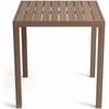 image:imageMartha Stewart Bedford 3 Piece Bar Height Indoor Outdoor Aluminum Patio Set 355 Square Slat Top Table 2 Stools Gray Brushed Woodgrain Finish Gray Seat CushionsBrown