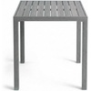 image:imageMartha Stewart Bedford 5 Piece Bar Height Indoor Outdoor Aluminum Patio Set 355 Square Slat Top Table 4 Stools Gray Brushed Woodgrain Finish Gray Seat CushionsGrey