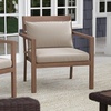 image:imageMartha Stewart Bedford IndoorOutdoor Aluminum Patio Accent Chairs with Brushed Woodgrain Finish in Brown and Cream AllWeather Cushions Set of 2Brown