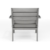 image:imageMartha Stewart Bedford IndoorOutdoor Aluminum Patio Accent Chairs with Brushed Woodgrain Finish in Brown and Cream AllWeather Cushions Set of 2Grey