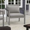 image:imageMartha Stewart Bedford IndoorOutdoor Aluminum Patio Accent Chairs with Brushed Woodgrain Finish in Brown and Cream AllWeather Cushions Set of 2Grey